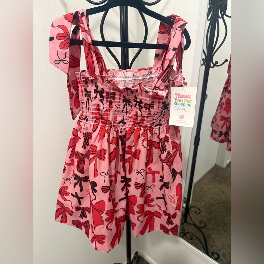 Charming Pink Bow Kids Dress